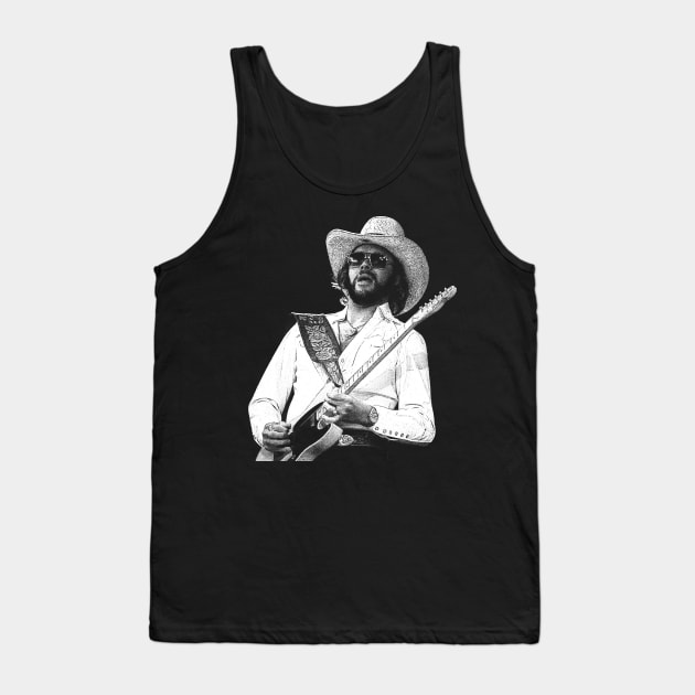 Hank Williams jr. Retro Tank Top by tykler